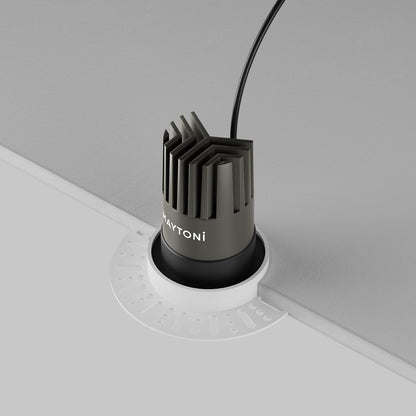 Maytoni downlight Dip LED 50° indbygget cirkulært lysarmatur, sort