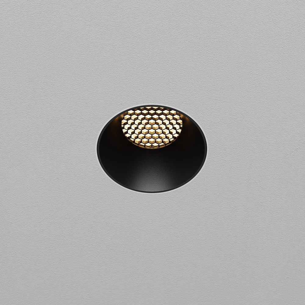 Maytoni downlight Dip LED 50° indbygget cirkulært lysarmatur, sort