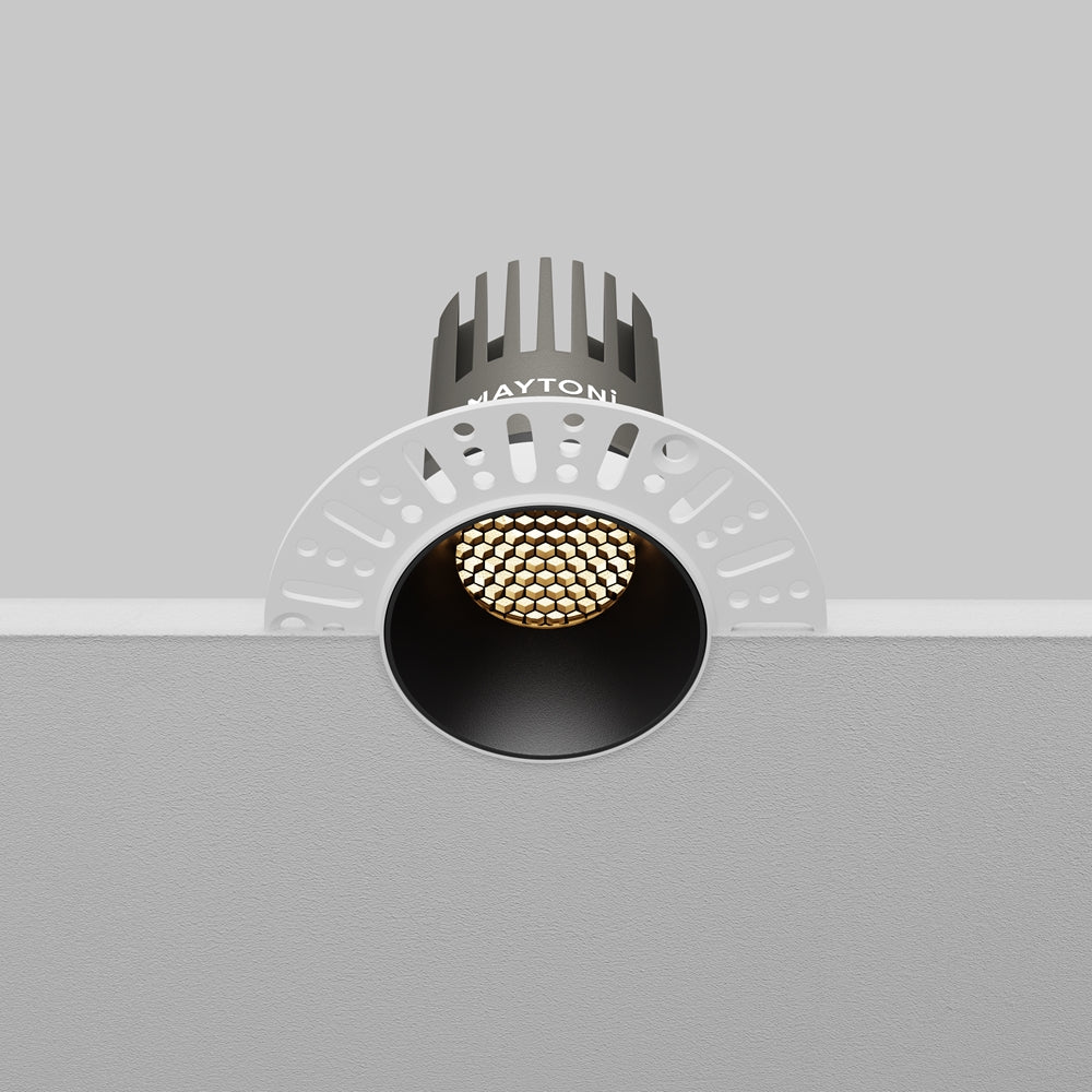 Maytoni downlight Dip LED 50° indbygget cirkulært lysarmatur, sort