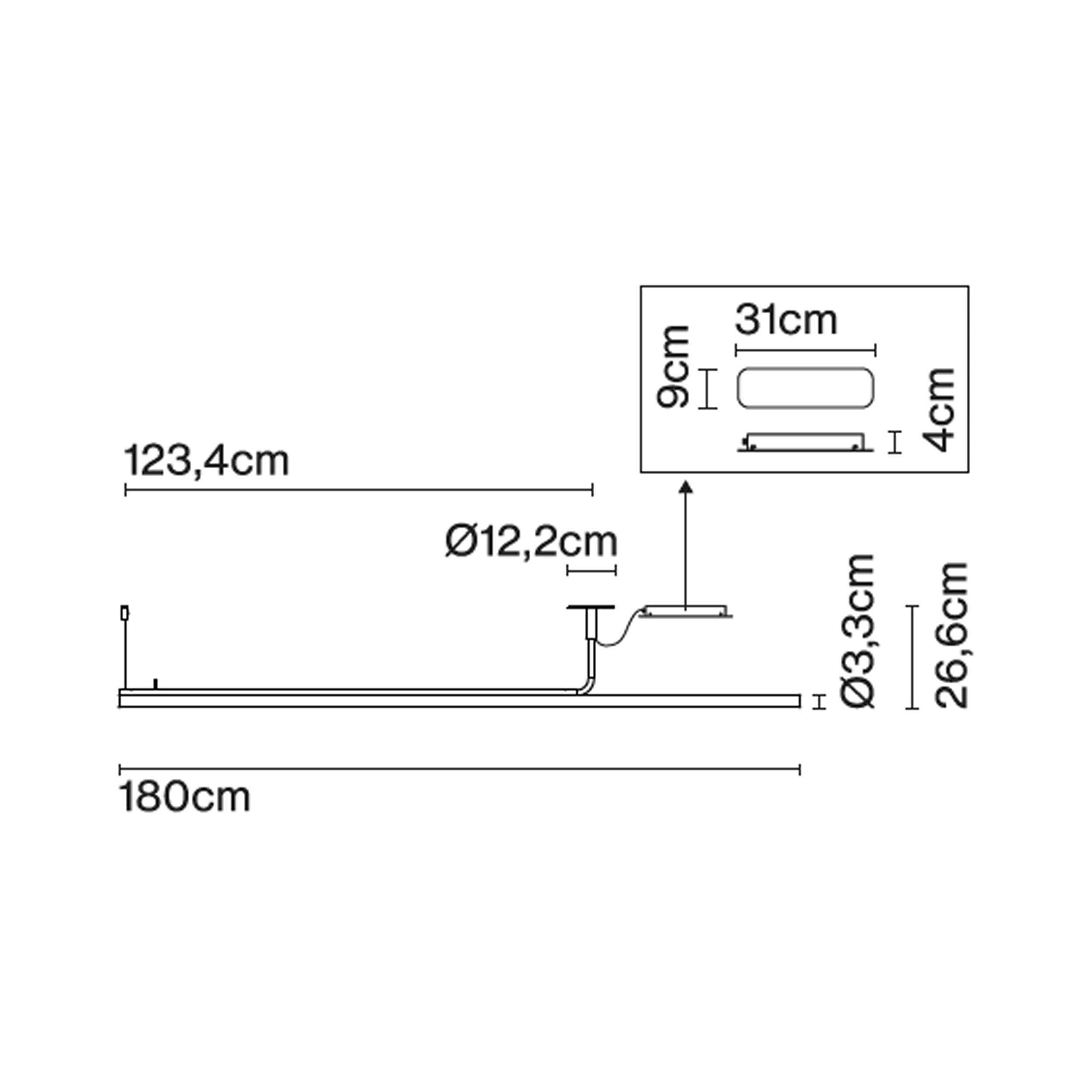 Marset Ambrosia Pro LED 120/180 lineær pendel