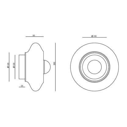 Aromas Vitree E27 nástěnné svítidlo