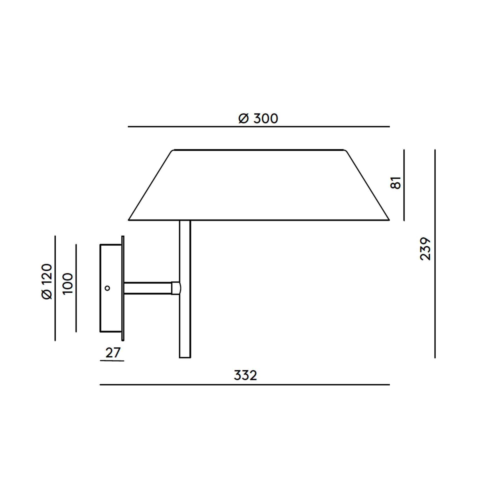 Aromas Aider E27 nástěnné svítidlo