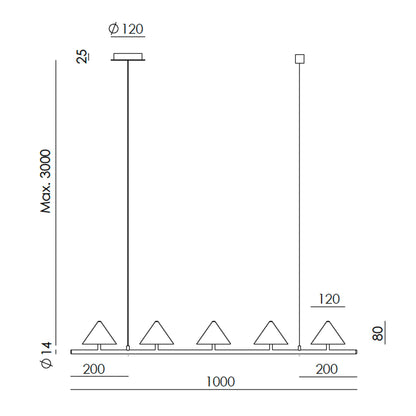 Aromas Anza LED mramorové závěsné svítidlo lustr