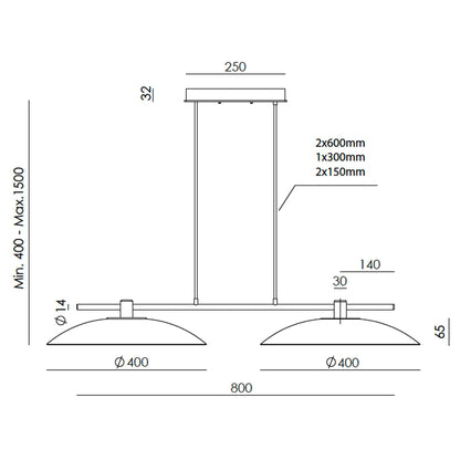 Aromas Betty LED závěsné svítidlo