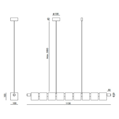 Aromas Cubic L LED závěsné alabastrové svítidlo lustr