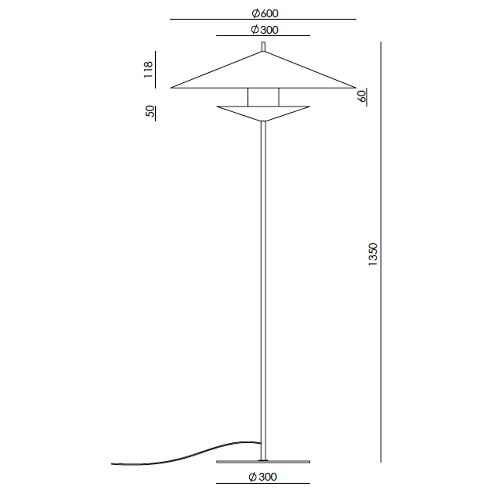 Aromas Gehit LED stojací svítidlo