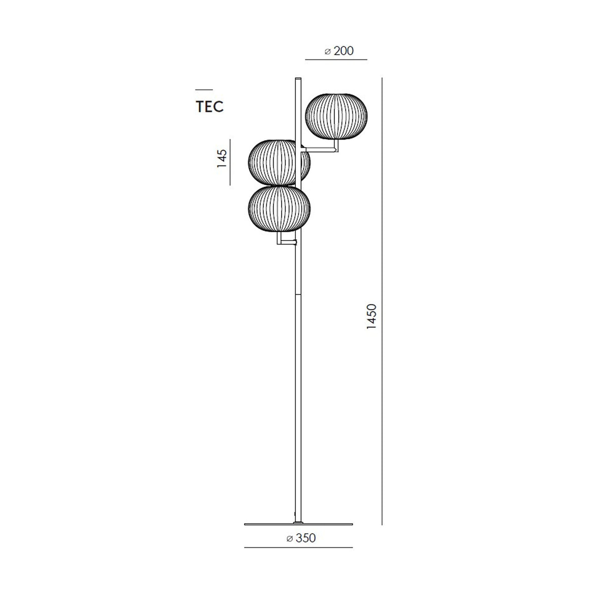 Aromas Irzo G9 gulvlampe