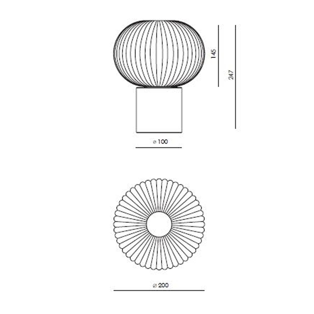 Aromas Irzo G9 bordlampe