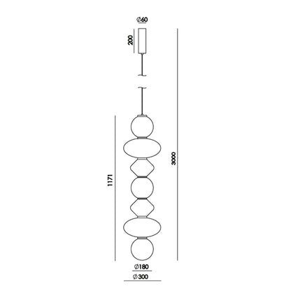 Aromas Mapi LED závěsné svítidlo lustr