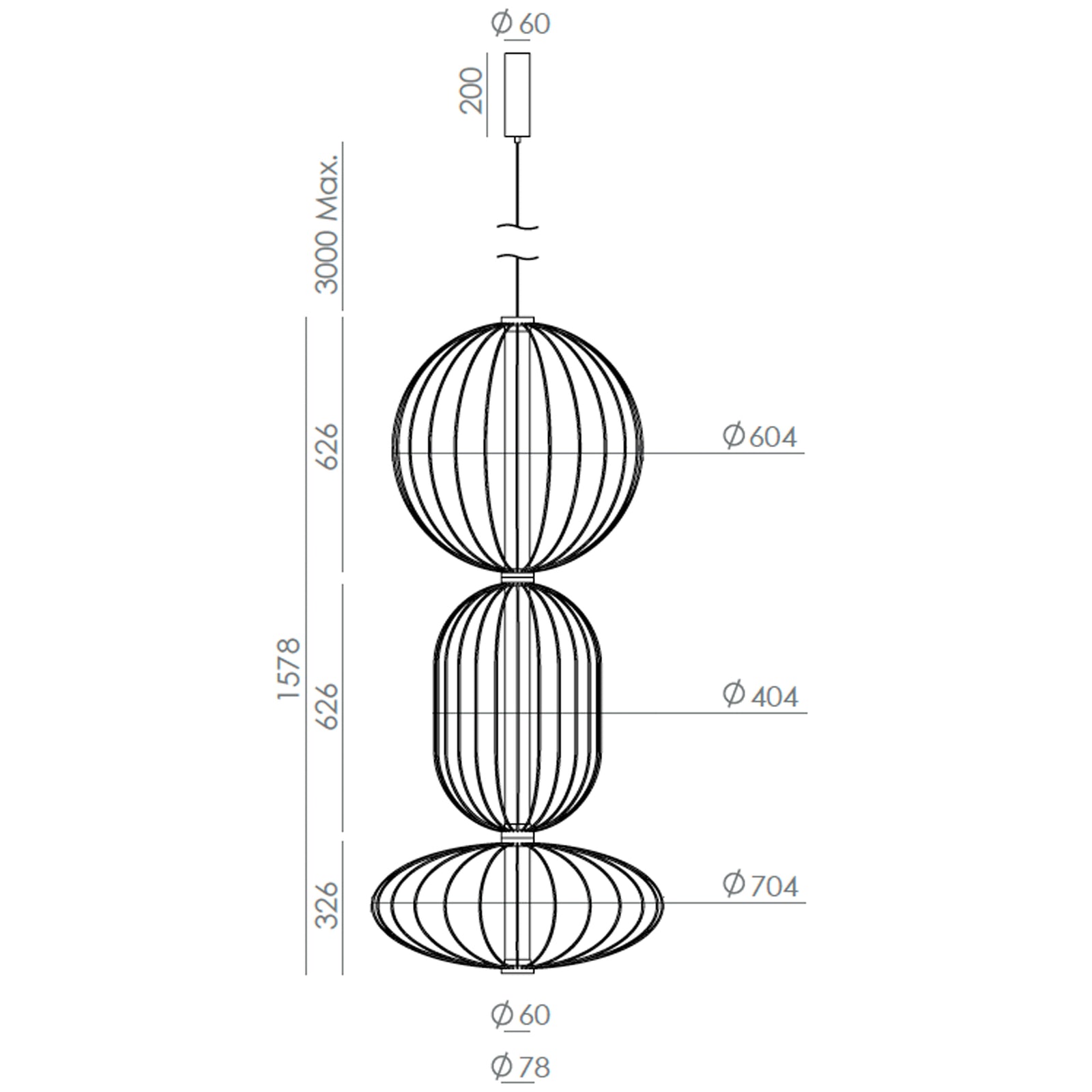 Aromas Pepo LED-pendel, konfigurerbar lampe