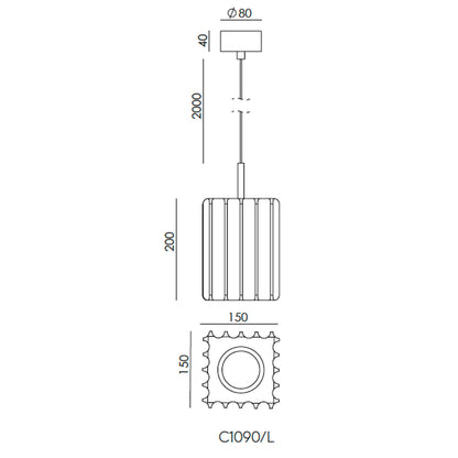 Aromas Pire GU10 závěsné keramické svítidlo