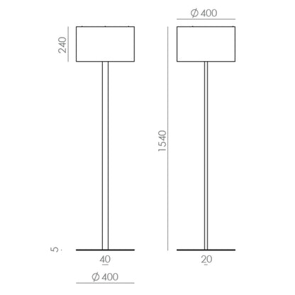 Aromas Rems E27 stojací kožené svítidlo