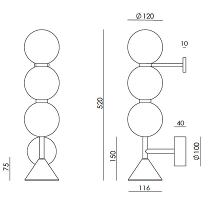 Aromas Soko LED nástěnné svítidlo