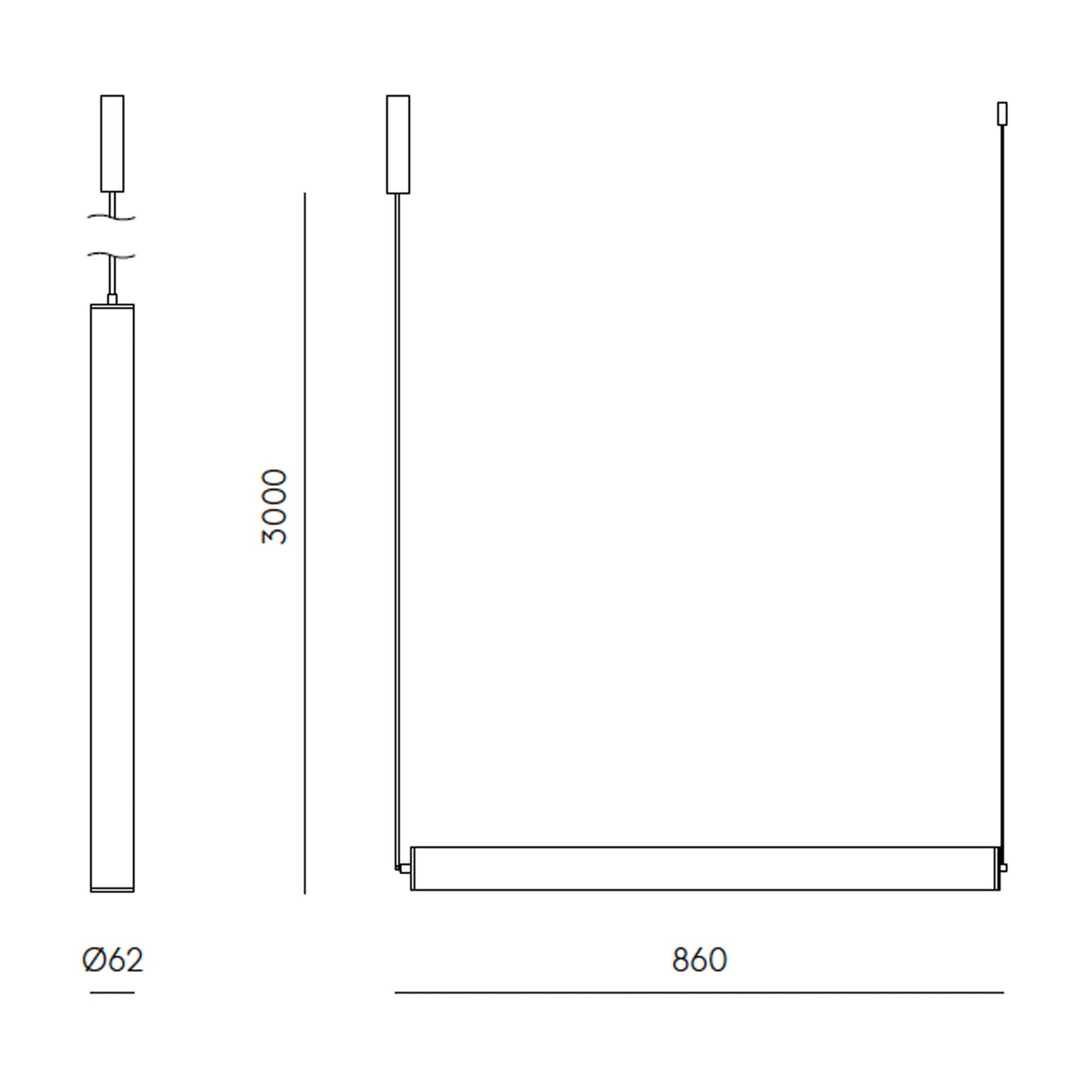Aromas Tube LED pendel