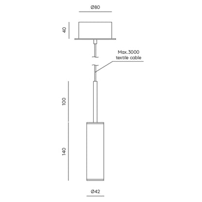 Aromas Tura LED závěsné kožené svítidlo