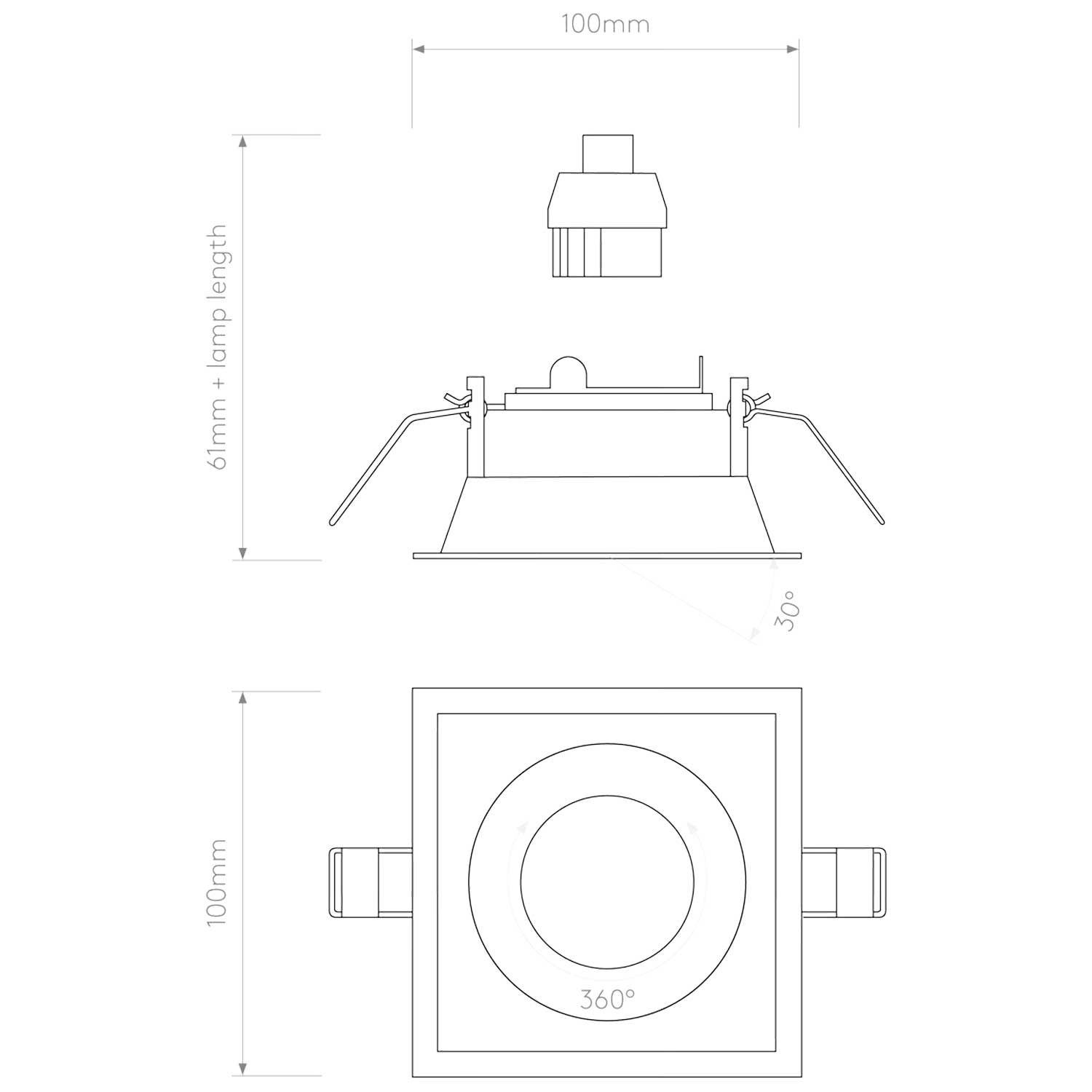 Astro Minima Slimline zápustné nastavitelné svítidlo