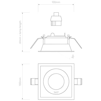 Astro Minima Slimline zápustné nastavitelné svítidlo