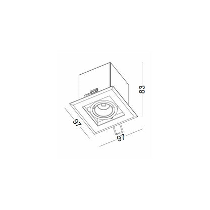 Grille Spotlight LED zápustné svítidlo natáčecí