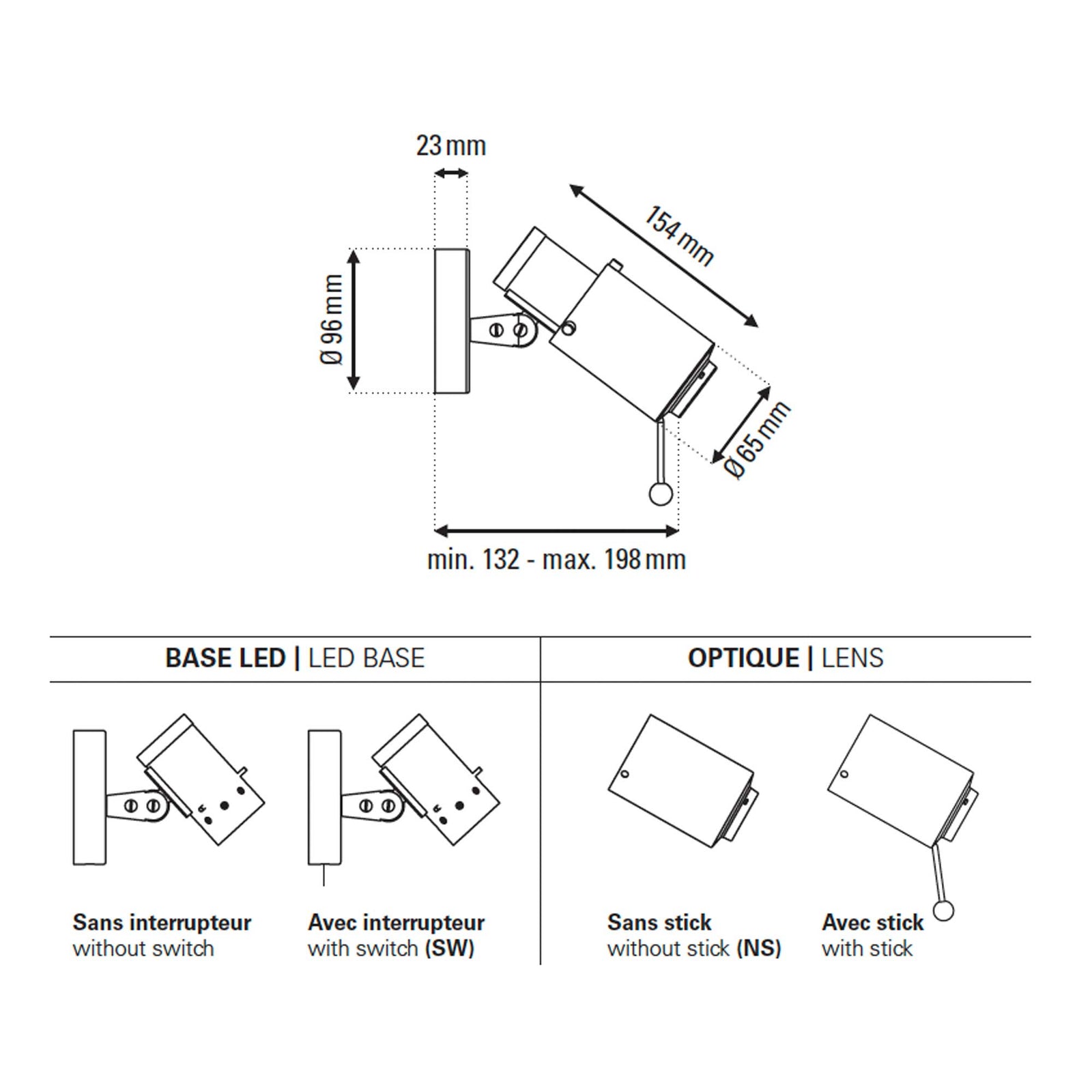 DCW éditions Biny Spot LED-spotlampe