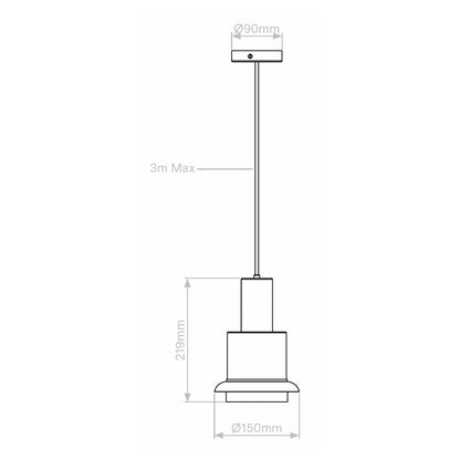 DCW éditions Chaumont S E27 závěsné svítidlo