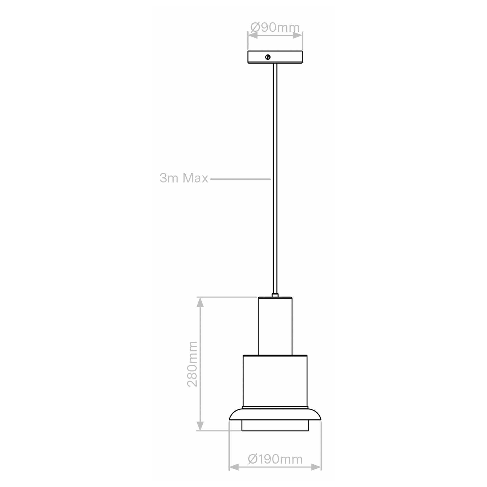 DCW éditions Chaumont L E27 závěsné svítidlo