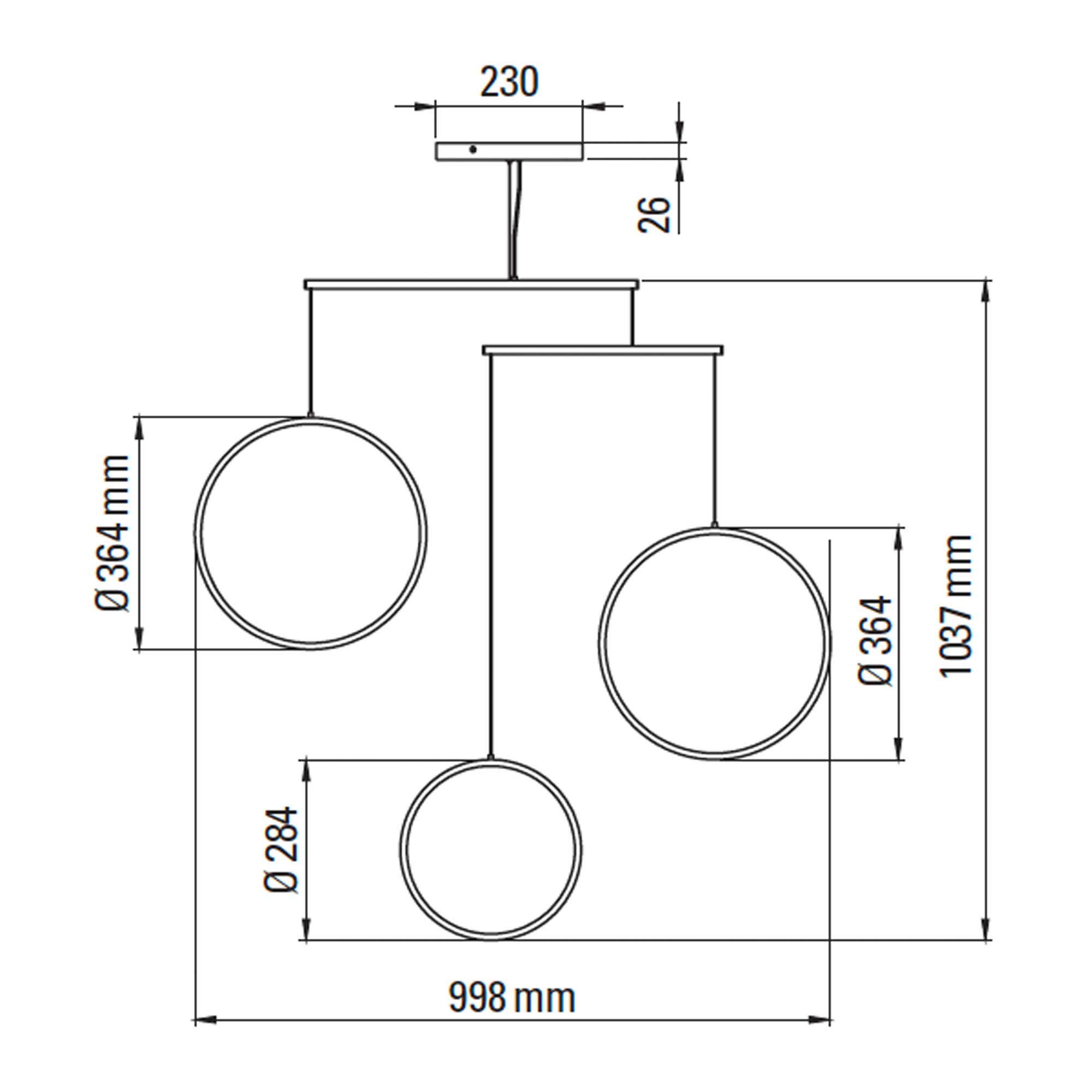 DCW éditions Focus LED pendel