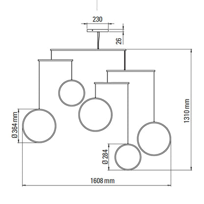 DCW éditions Focus LED pendel