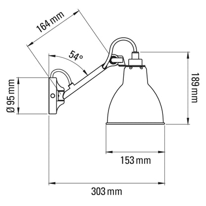 DCW éditions Lampe Gras N°104 E27 svítidlo k posteli