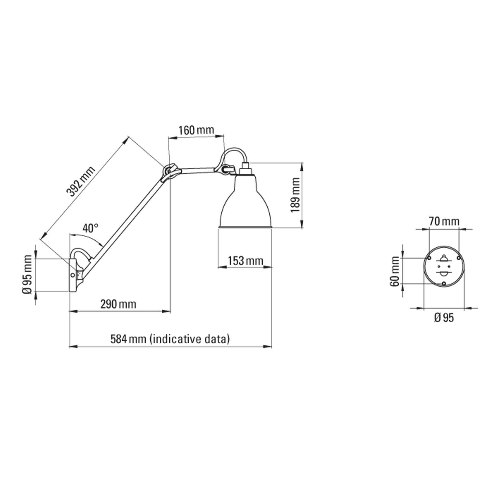 DCW éditions Lampe Gras N°122 E27 badeværelseslampe IP44