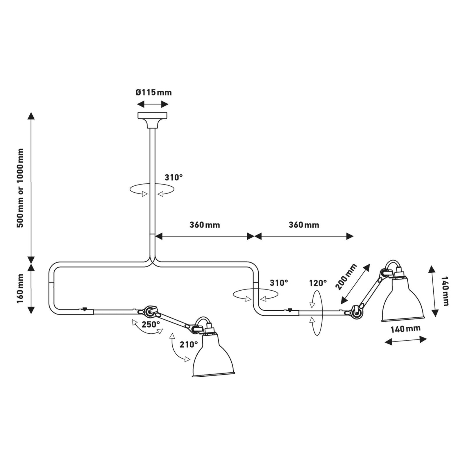 DCW éditions Lampe Gras N°312 E14 loftslampe