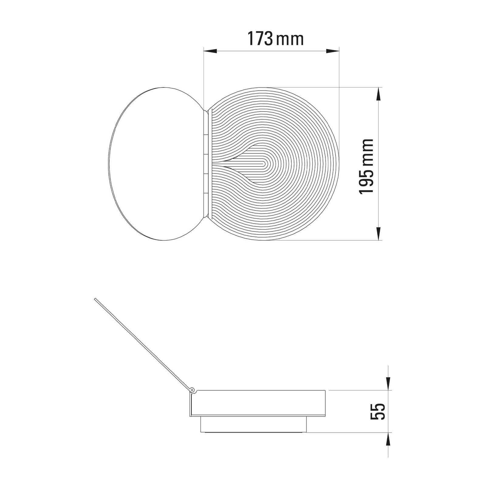DCW éditions Poudrier LED væglampe