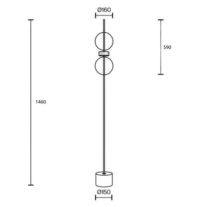 Maytoni Double Moon LED-gulvlampe