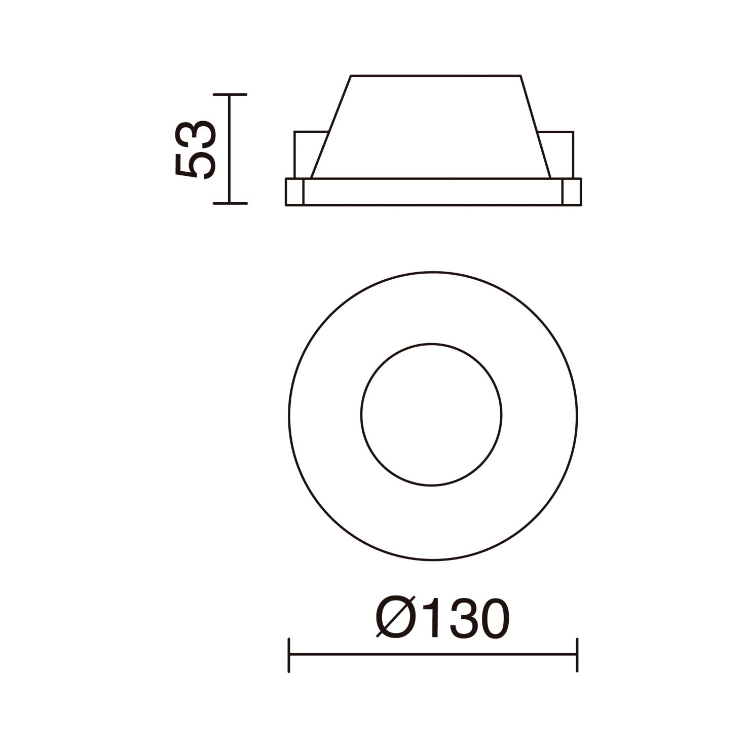 Indeluz Trimless Len Round M GU10 indbygget lampe