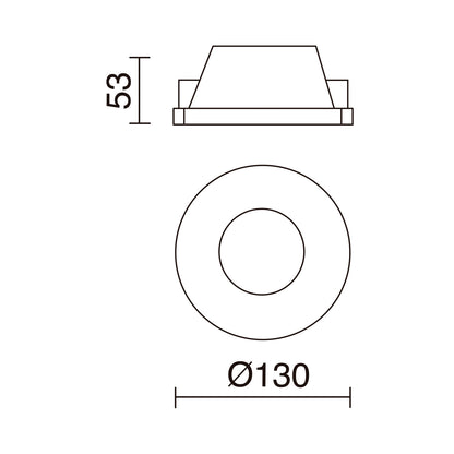 Indeluz Trimless Len Round M GU10 indbygget lampe