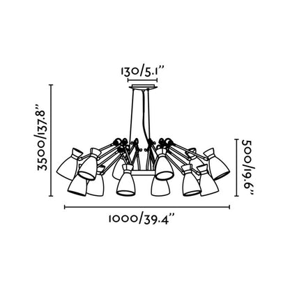 Faro Brume LED glass ceiling light IP44