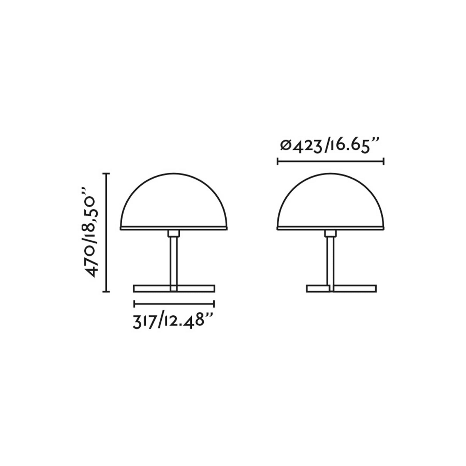 Faro Dome M E27 bordlampe, dæmpbar