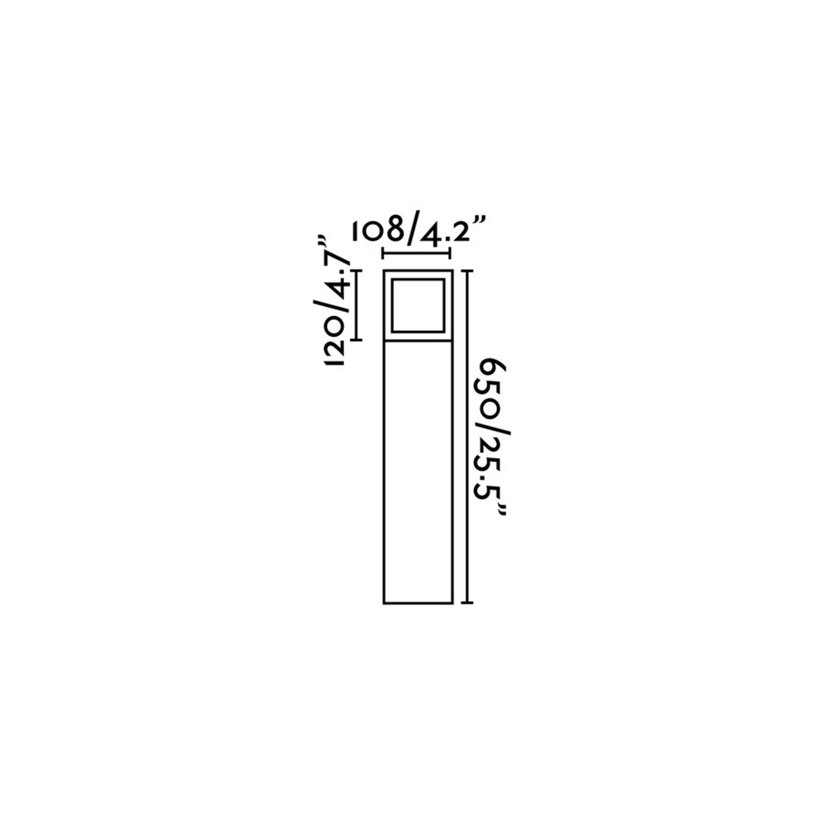 Faro Onze E27 udendørs søjlearmatur IP54