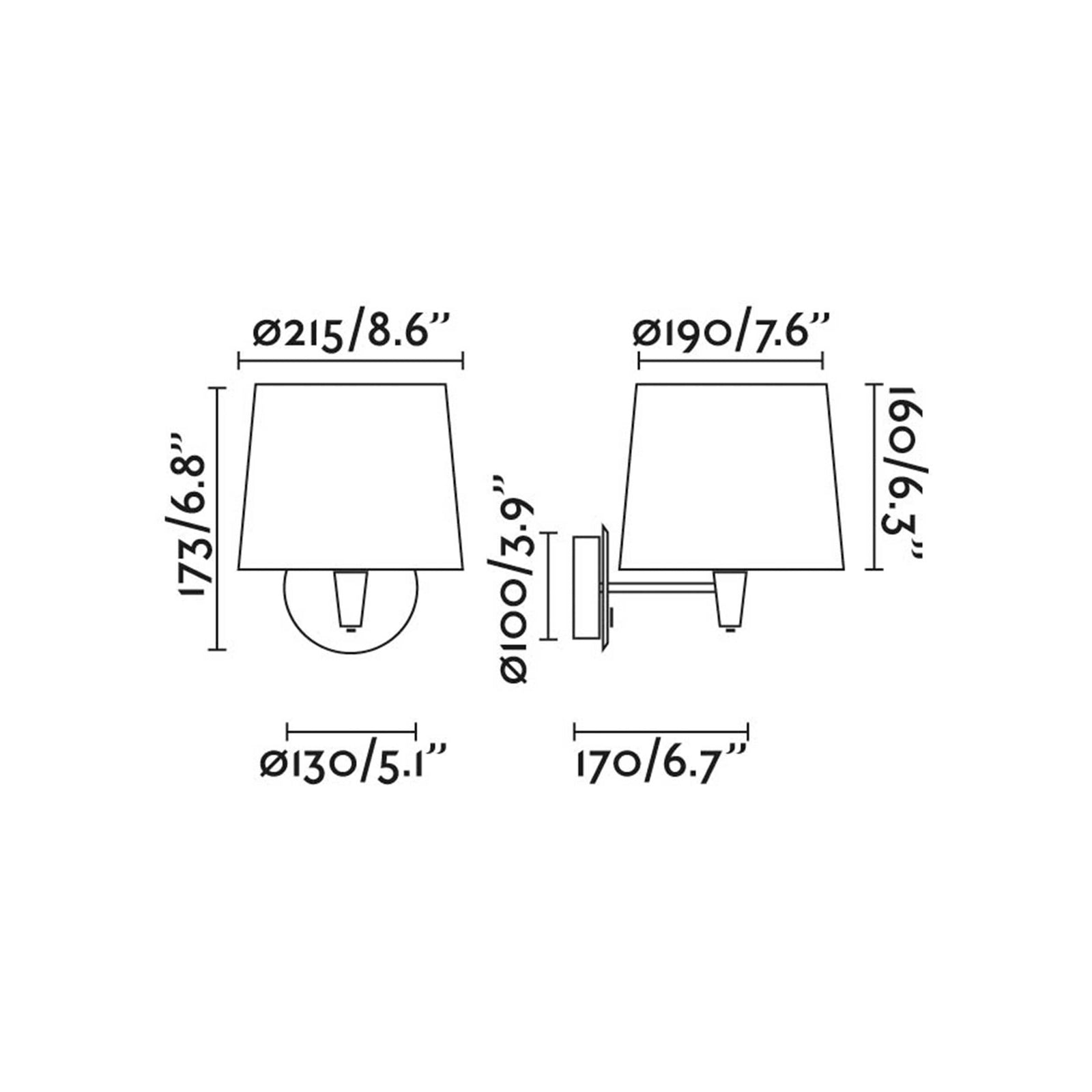 Faro Samba E27 væglampe