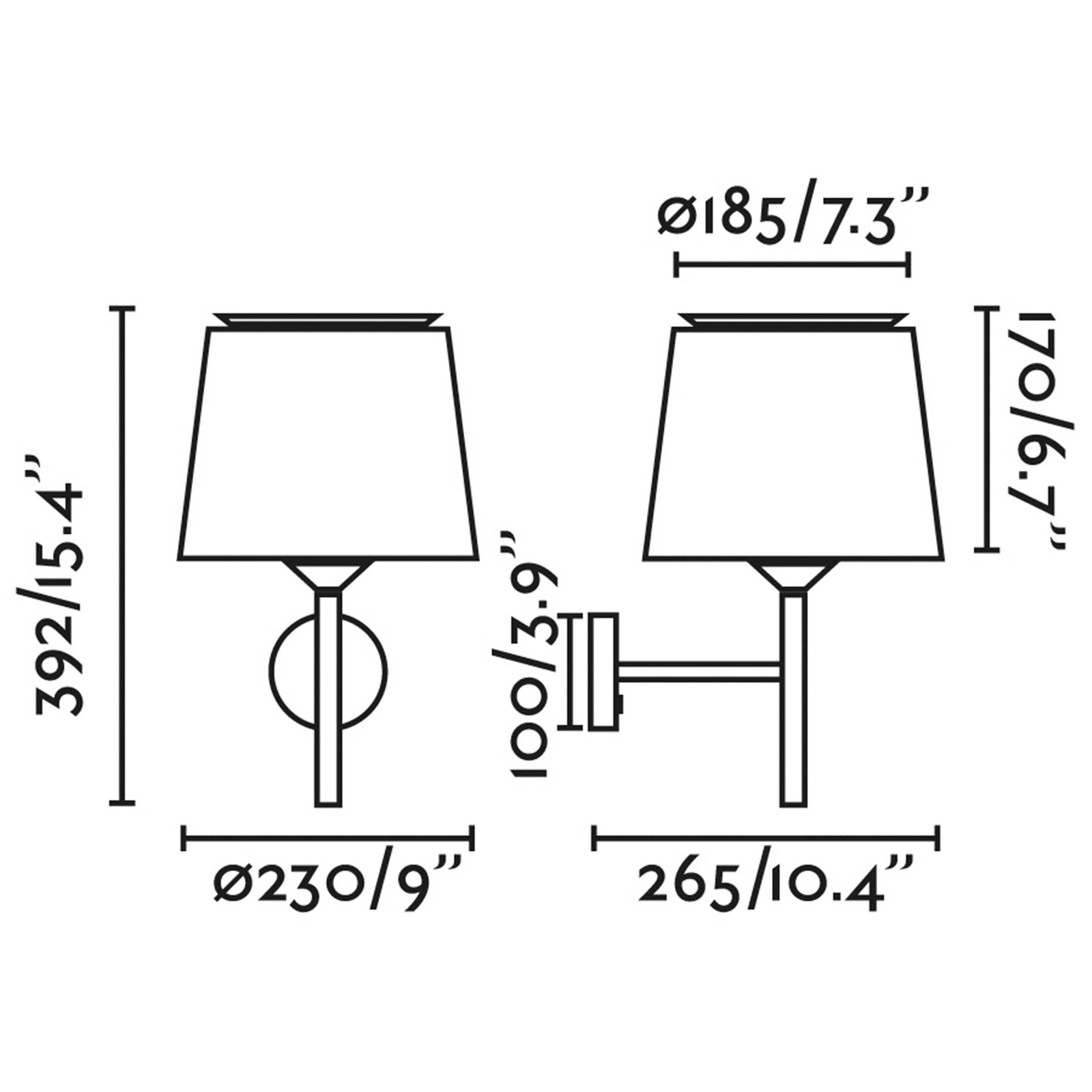 Faro Savoy E27 væglampe