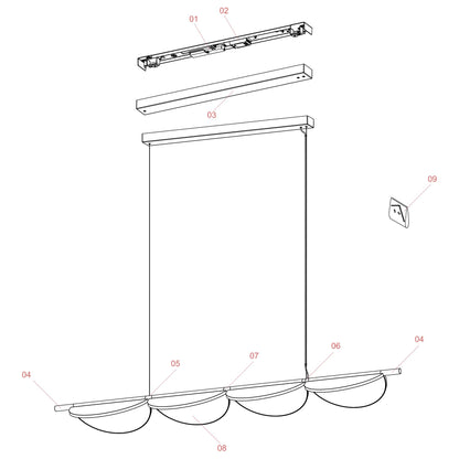 Flos Almendra LED lineární závěsné svítidlo
