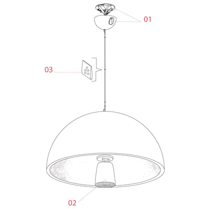 Flos Skygarden E27 závěsné kupolovité svítidlo