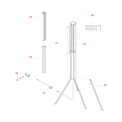 Flos SuperWire F LED stojací skleněné svítidlo