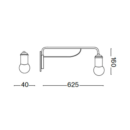 Ideal lux Triumph E27 væglampe