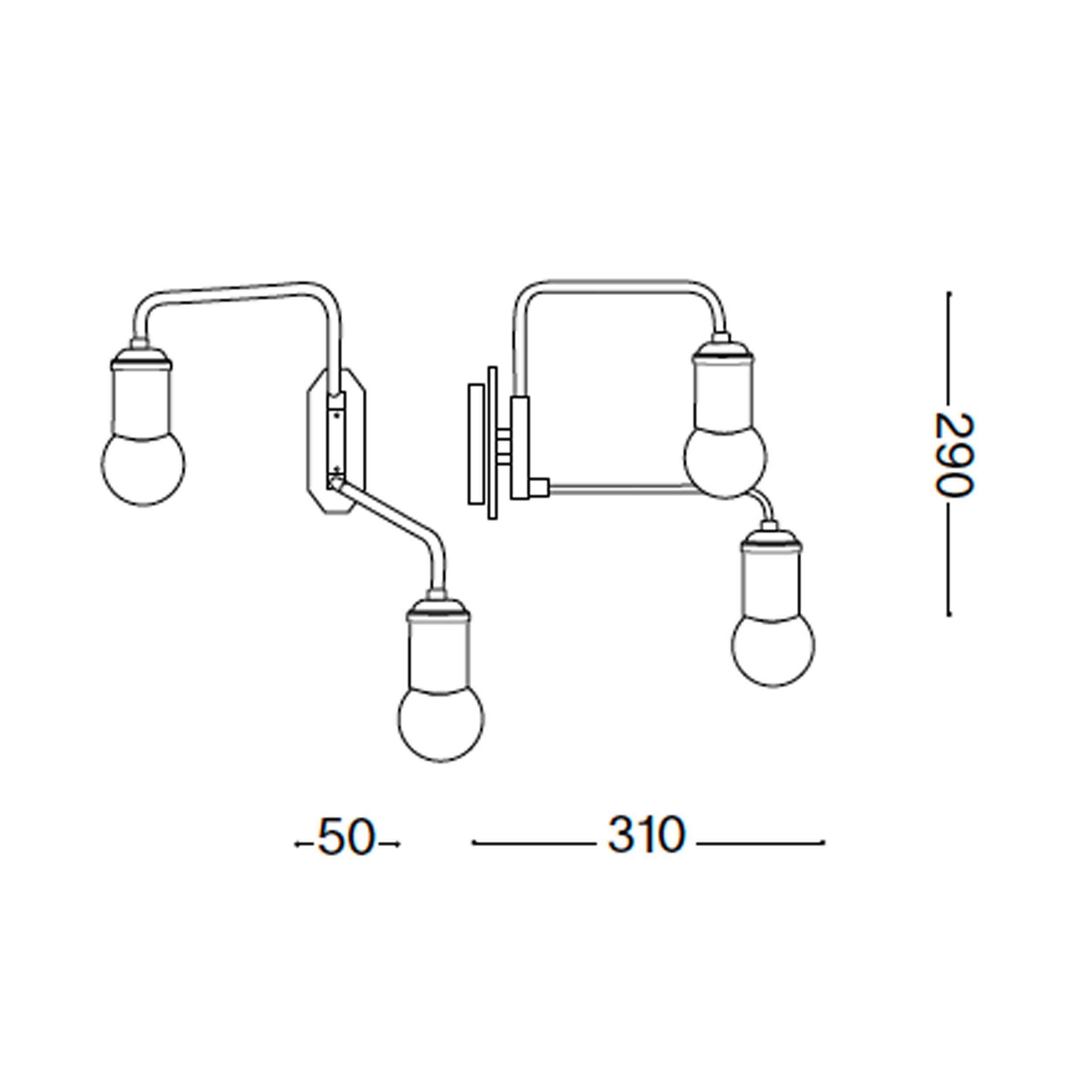 Ideal lux Triumph E27 væglampe