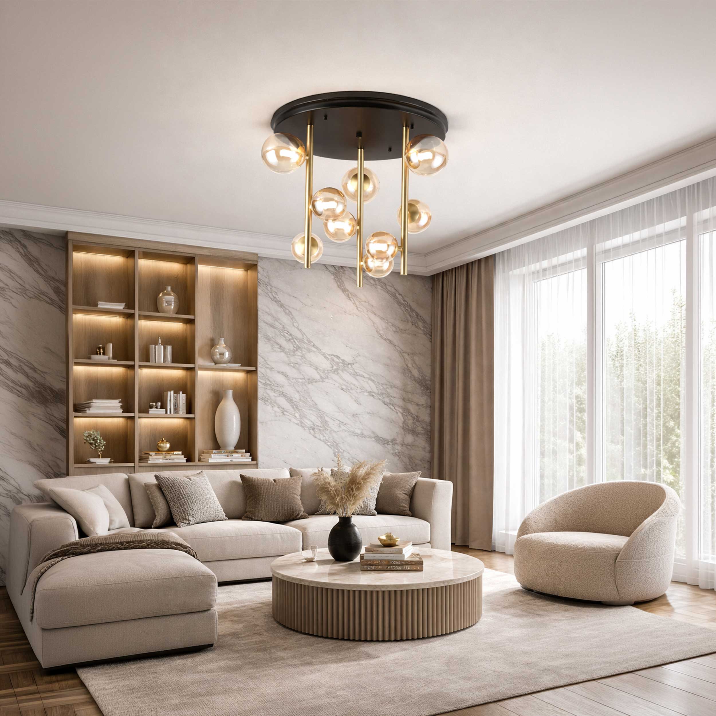 Ideal lux Perlage G9 nedhængt loftsarmatur