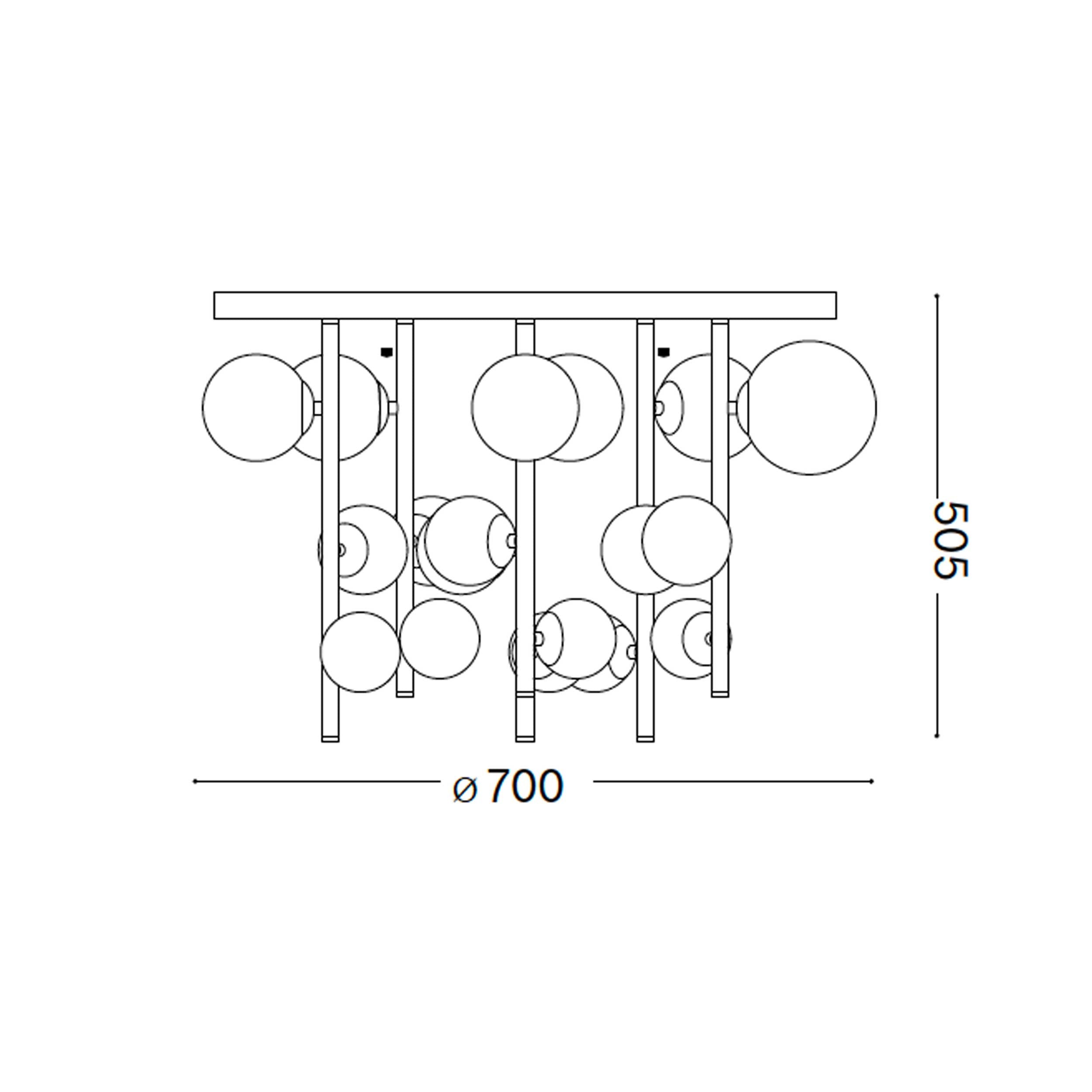 Ideal lux Perlage G9 påmonteret loftslampe