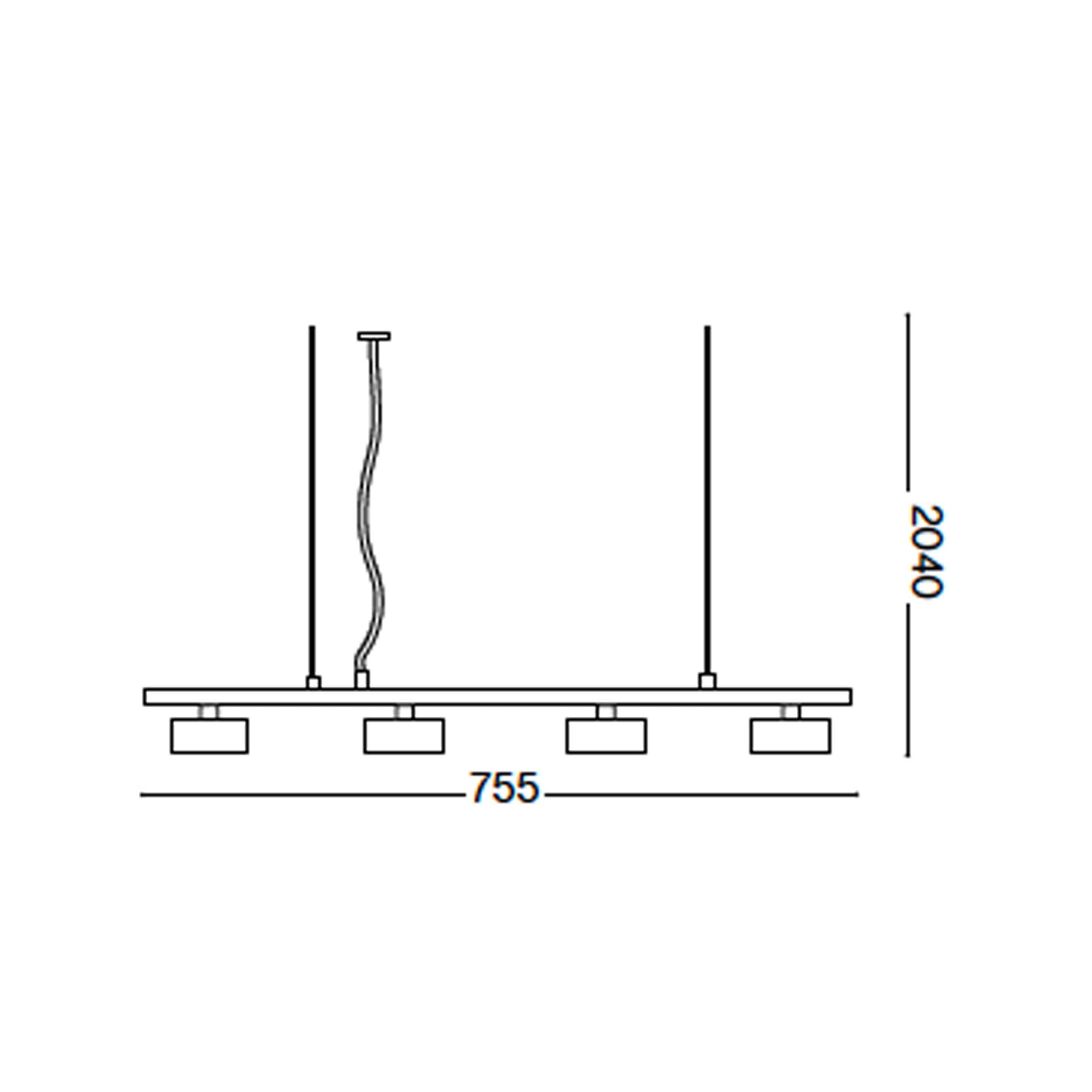 Ideal lux Minor GX53 lineær pendelarmatur