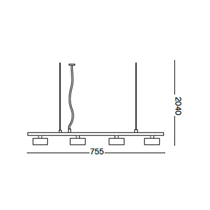 Ideal lux Minor GX53 lineær pendel