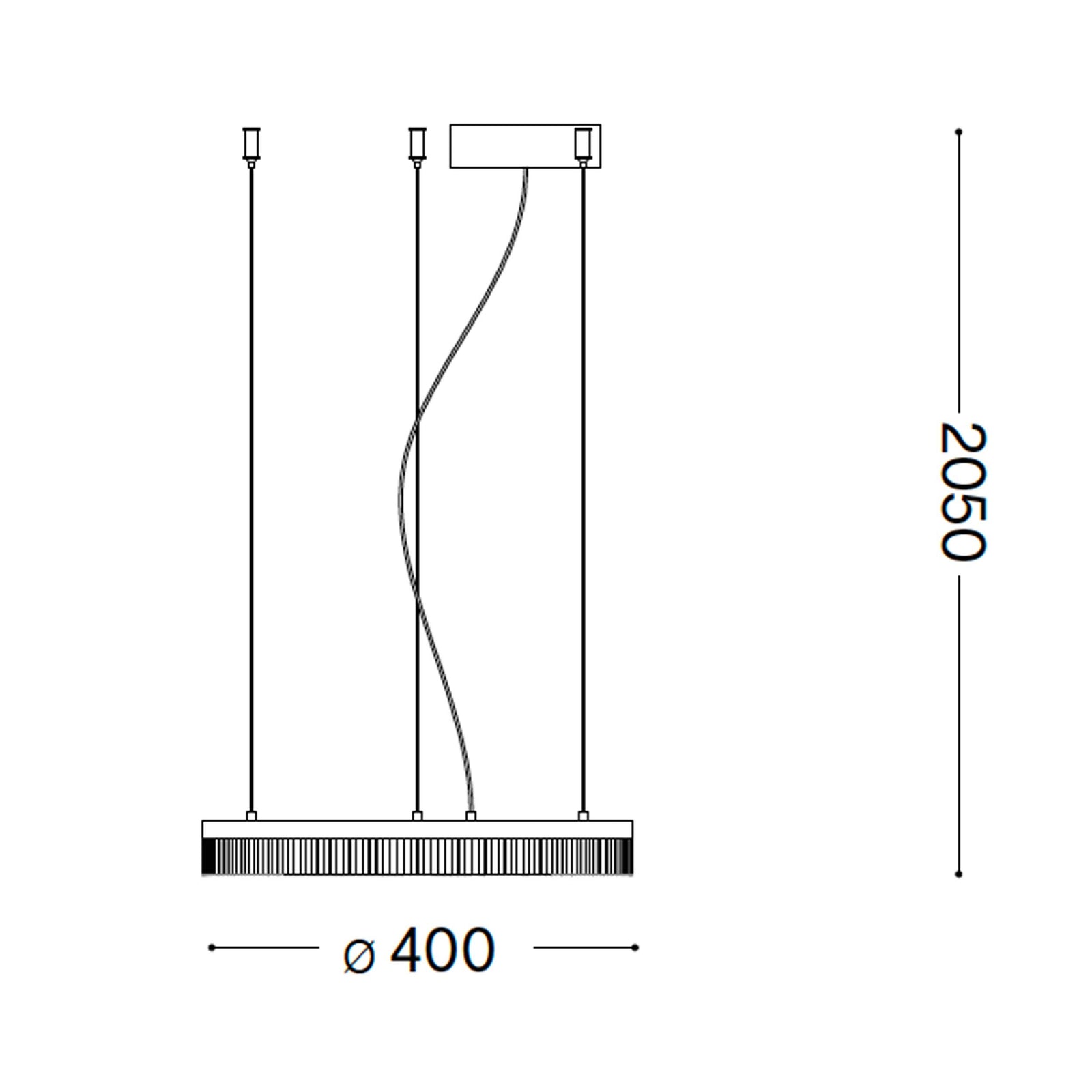 Ideal lux Crown LED cirkulært pendellampe