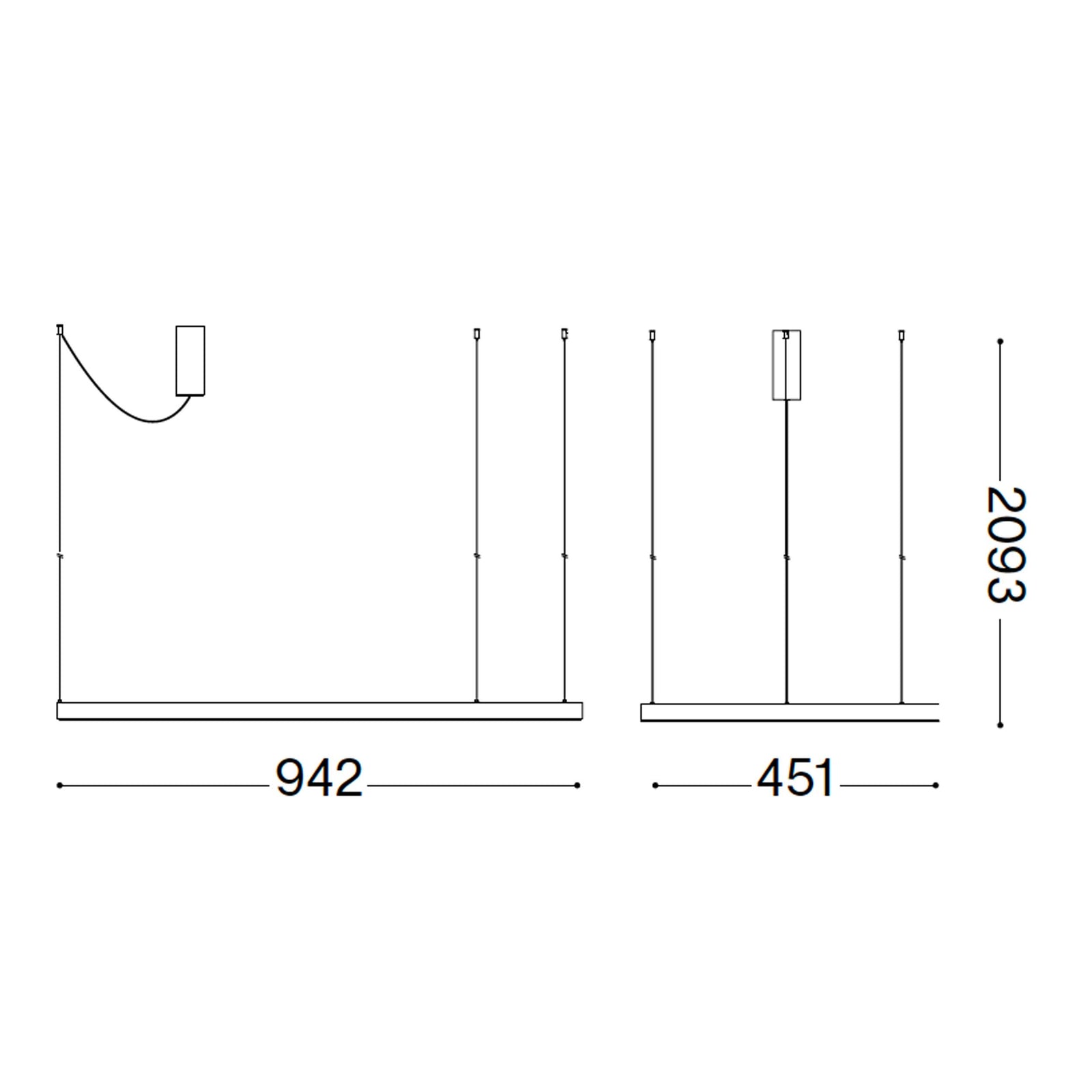 Ideal lux Waves LED-pendel